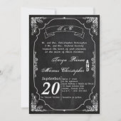 12x18 Modern Chalkboard Vintage Hochzeit Einladung (Vorderseite)