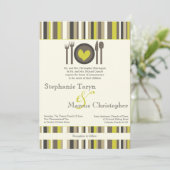 12x18 Modern China Tellers Abendessen Hochzeit Ein Einladung (Stehend Vorderseite)