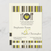 12x18 Modern China Tellers Abendessen Hochzeit Ein Einladung (Vorne/Hinten)