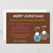 12x18 Modern Cocoa Cups Weihnachts-Party Einladung (Vorne/Hinten)