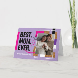 12x18" Modern Custom Foto Mother's Day Card for Ma Karte