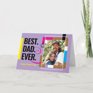 12x18" Modern Custom Foto Vatertag Card für Vater Karte