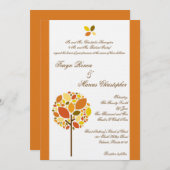 12x18 Modern Herbstbaum Linen Hochzeit Einladung (Vorne/Hinten)