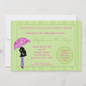 12x18 Modern Mod Mama Shopping Baby Dusche Einladu Einladung (Vorderseite)