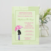 12x18 Modern Mod Mama Shopping Baby Dusche Einladu Einladung (Stehend Vorderseite)