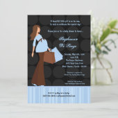 12x18 Modern Mod Mama Shopping Baby Dusche Einladu Einladung (Stehend Vorderseite)