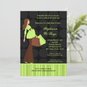 12x18 Modern Mod Mama Shopping Baby Shower Einladu Einladung (Stehend Vorderseite)