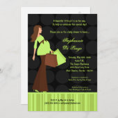 12x18 Modern Mod Mama Shopping Baby Shower Einladu Einladung (Vorne/Hinten)