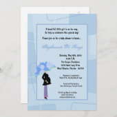 12x18 Modern Mod Mama Shopping Baby Shower Einladu Einladung (Vorne/Hinten)