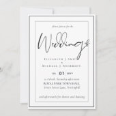 12x18 Modern Script Overlay Budget Hochzeit lädt e (Vorderseite)