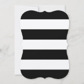 12x18 Modern Stripe Schwarz-weiß Hochzeitseinladun Einladung (Rückseite)