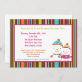 12x18 moderne Snowman-WeihnachtsParty Einladung (Vorne/Hinten)