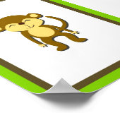 12x18 Monkey Jungle Poster (Ecke)