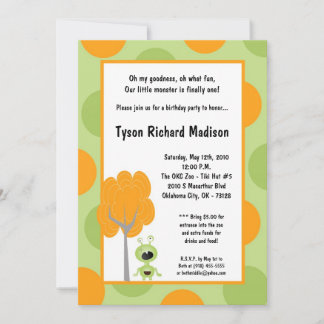 12x18 Monster Geburtstagsparty Einladung