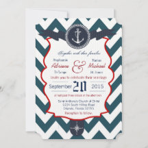 12x18 Nautical Anchor Segelcom Einladung Hochzeit