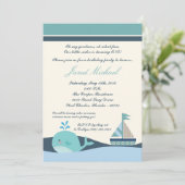 12x18 Nautical Segelboot Einladung zum Geburtstag (Stehend Vorderseite)