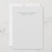 12x18 Navy Blue Coral Floral Script Hochzeit Set (Rückseite)