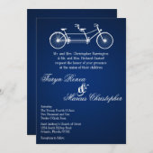 12x18 Navy Blue Double Bike Hochzeit Einladung (Vorne/Hinten)