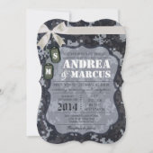 12x18 NAVY DIGITAL Camouflage Einladung zur Hochze (Vorderseite)