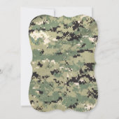 12x18 Navy Tan Typ III Dreifach Hochzeitsfeier Ein Einladung (Rückseite)