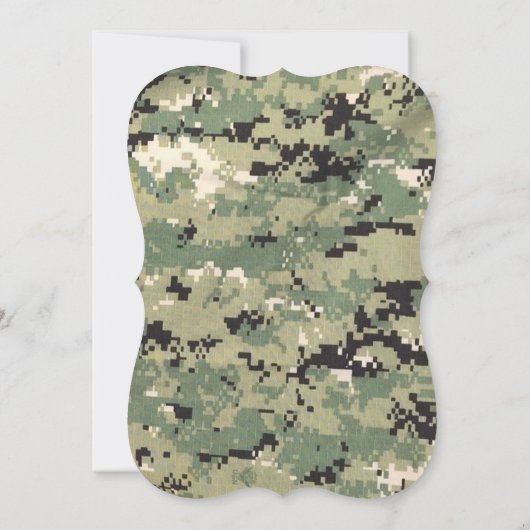 12x18 Navy Tan Typ III Dreifach Hochzeitsfeier Ein Einladung (Rückseite)