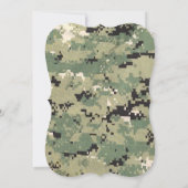 12x18 Navy Tan Typ III Einladung zur Hochzeit (Rückseite)