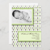 12x18 Neutral Fleur De Li Foto Geburtserklärung Ankündigung (Vorne/Hinten)