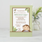 12x18 Neutral Papgayo Monkey zum Geburtstag Einlad Einladung (Stehend Vorderseite)