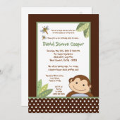 12x18 Neutrale Papgayo-Affe zum Geburtstag Einladu Einladung (Vorne/Hinten)