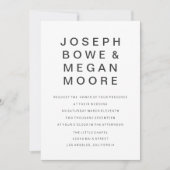 12x18 New Goth Minimalistisch Hochzeit Einladung (Vorderseite)