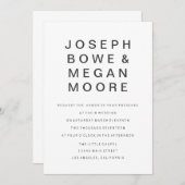 12x18 New Goth Minimalistisch Hochzeit Einladung (Vorne/Hinten)