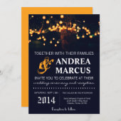 12x18 Oak Tree String Lights Nigh Wedding Einladun Einladung (Vorne/Hinten)