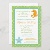 12x18 Ocean Life Sea Horse Kinderdusche Einladung (Vorne/Hinten)