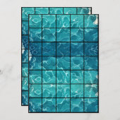 12x18 Ocean Paper Gridmap Einladung (Vorne/Hinten)