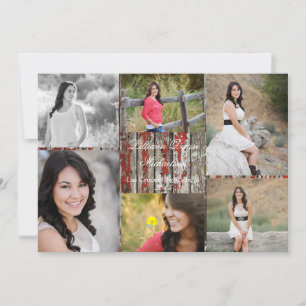 12x18 Old Red Barn Wood Weather Senior Ankündigung