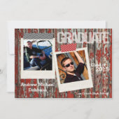 12x18 Old Red Barn Wood Weather Senior Ankündigung (Vorderseite)