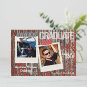 12x18 Old Red Barn Wood Weather Senior Ankündigung (Stehend Vorderseite)