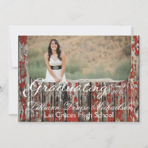 12x18 Old Red Barn Wood Weather Senior Ankündigung