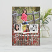 12x18 Old Red Barn Wood Weather Senior Ankündigung (Stehend Vorderseite)