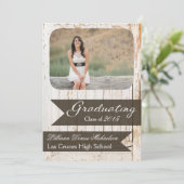 12x18 Old White Barn Wood Weathe Senior Ankündigun Ankündigung (Stehend Vorderseite)