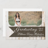 12x18 Old White Barn Wood Weathe Senior Ankündigun Ankündigung (Vorne/Hinten)