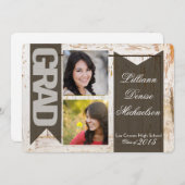 12x18 Old White Barn Wood Weathe Senior Ankündigun Ankündigung (Vorne/Hinten)