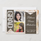 12x18 Old White Barn Wood Weathe Senior Ankündigun Ankündigung (Vorderseite)