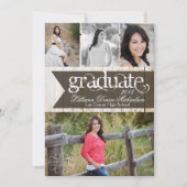 12x18 Old White Barn Wood Weathe Senior Ankündigun Ankündigung (Vorderseite)