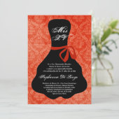 12x18 Orange Dress Quinceanera Birthday Einladung (Stehend Vorderseite)