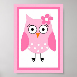 12x18 Owl Neutral 1 Wall Art Poster