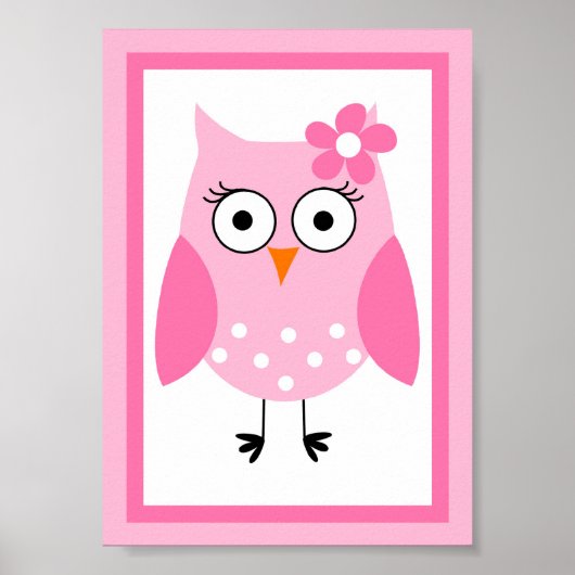 12x18 Owl Neutral 1 Wall Art Poster (Vorne)