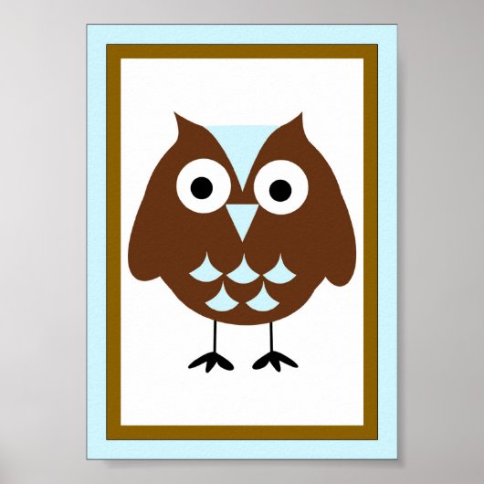 12x18 Owl Wall Art Poster (Vorne)