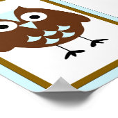 12x18 Owl Wall Art Poster (Ecke)