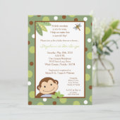 12x18 Papagayo Monkey Safari Babydusche Einladung (Stehend Vorderseite)